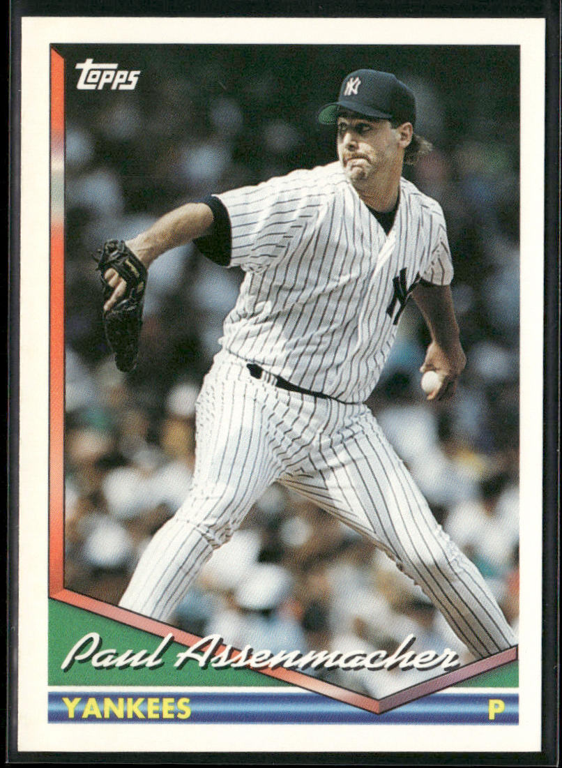 Paul Assenmacher 1994 Topps #239b New York Yankees