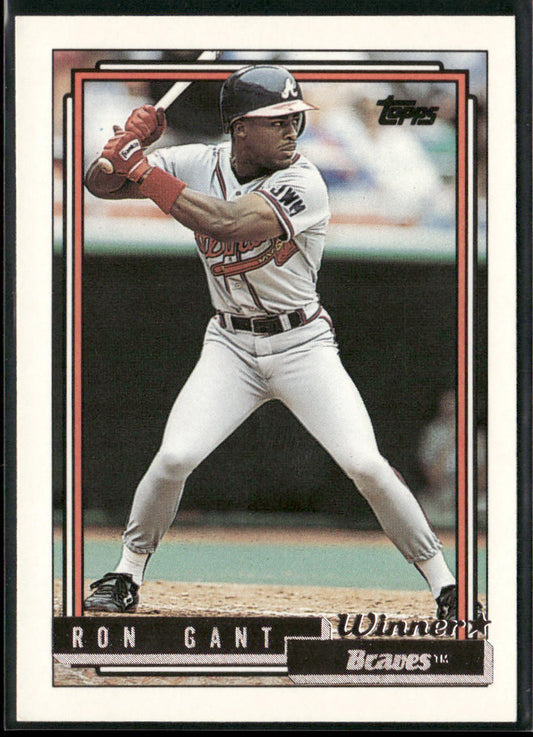 Ron Gant 1992 Topps Gold Winners #25 Atlanta Braves