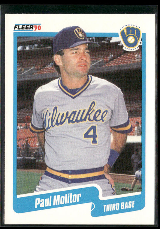 Paul Molitor 1990 Fleer #330 Milwaukee Brewers