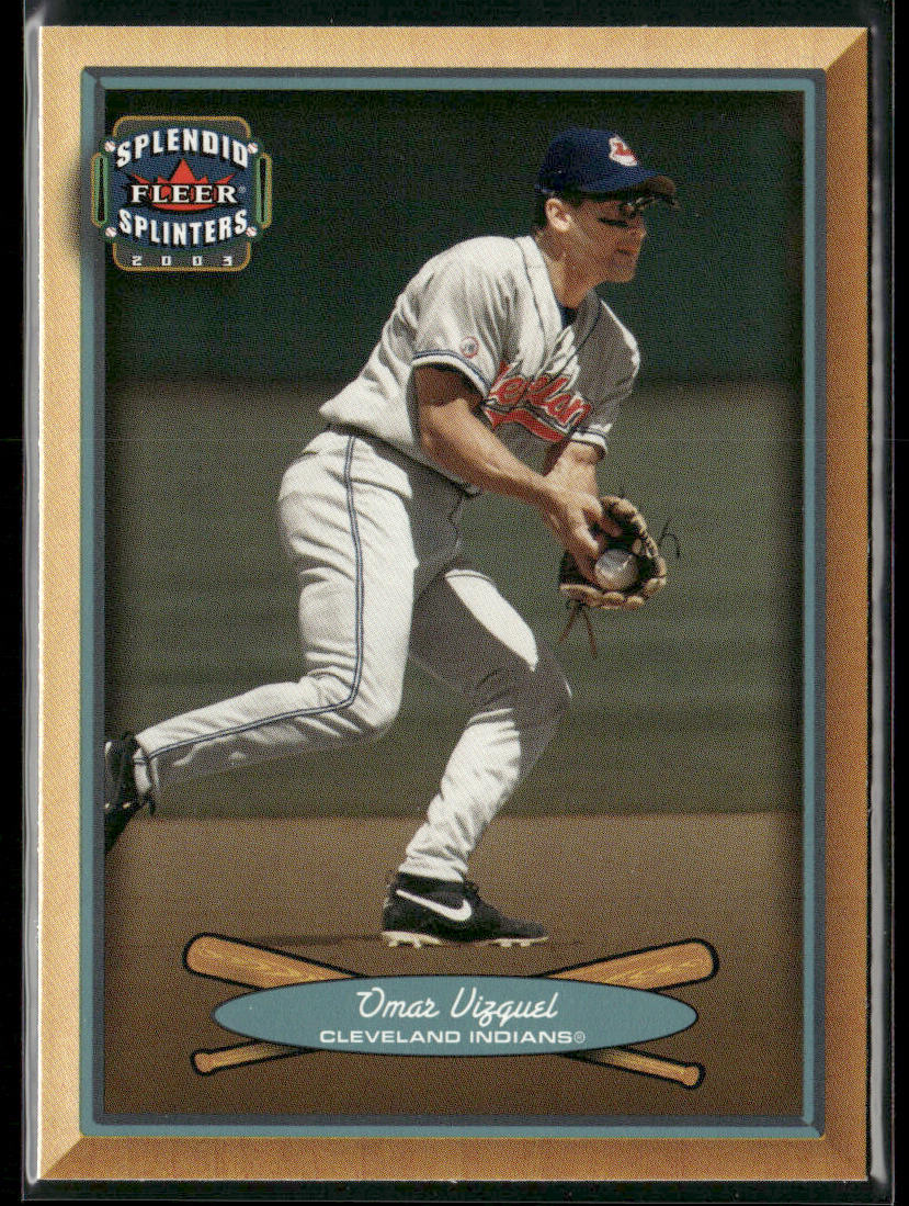 Omar Vizquel 2003 Fleer Splendid Splinters #6 Cleveland Indians