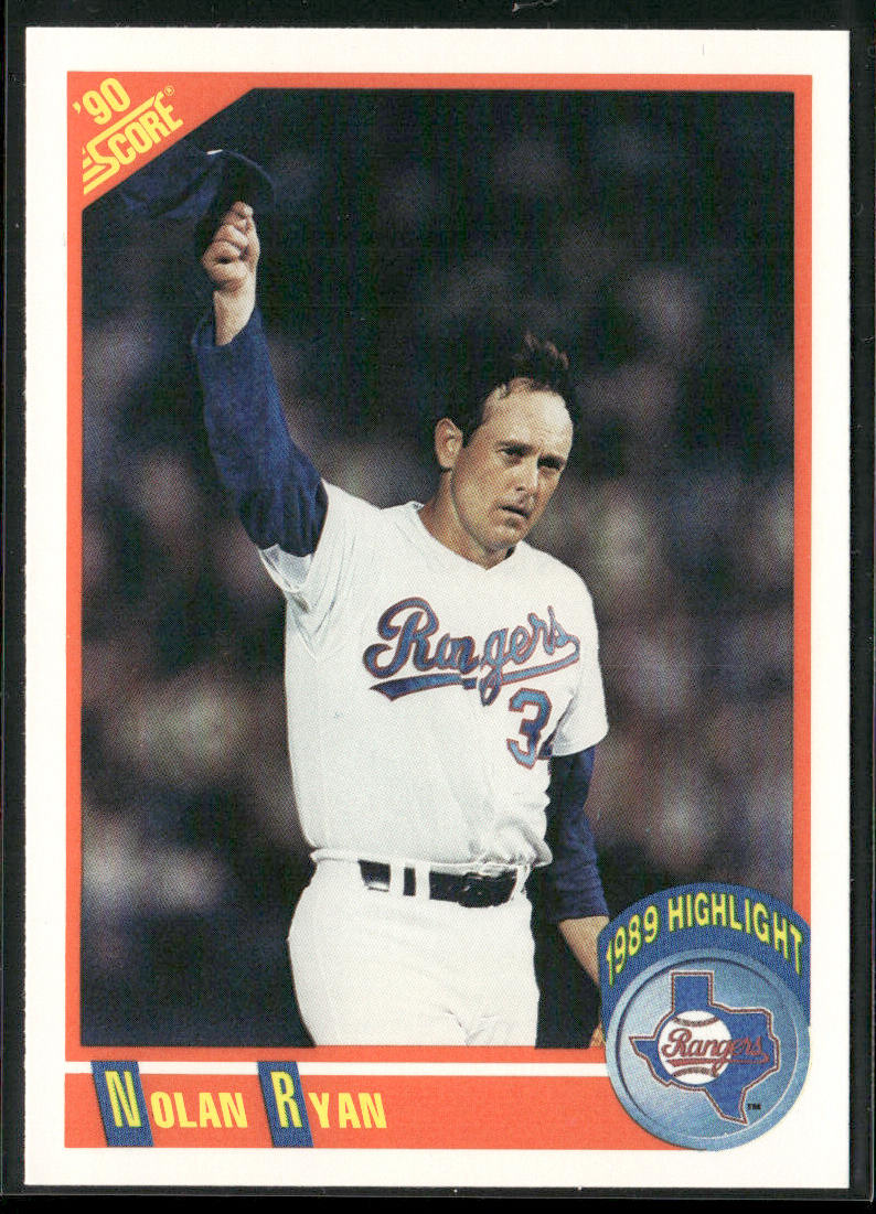 Nolan Ryan 1990 Score #696 Texas Rangers front