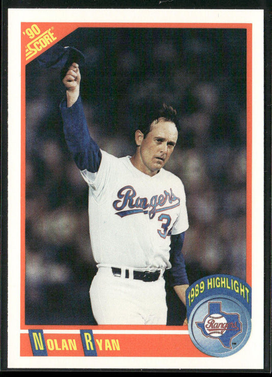 Nolan Ryan 1990 Score #696 Texas Rangers front