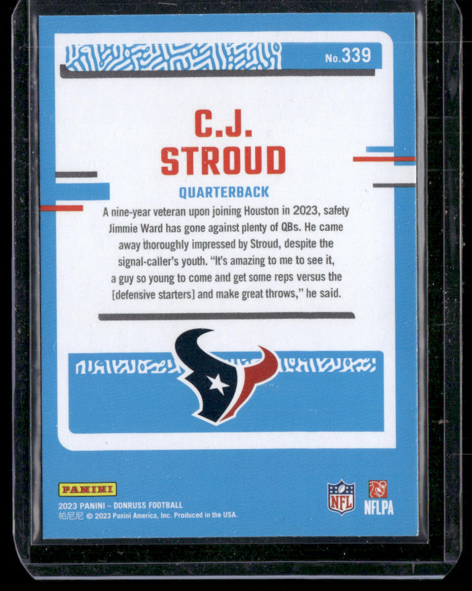 C.J. Stroud 2023 Donruss #339 RC Houston Texans