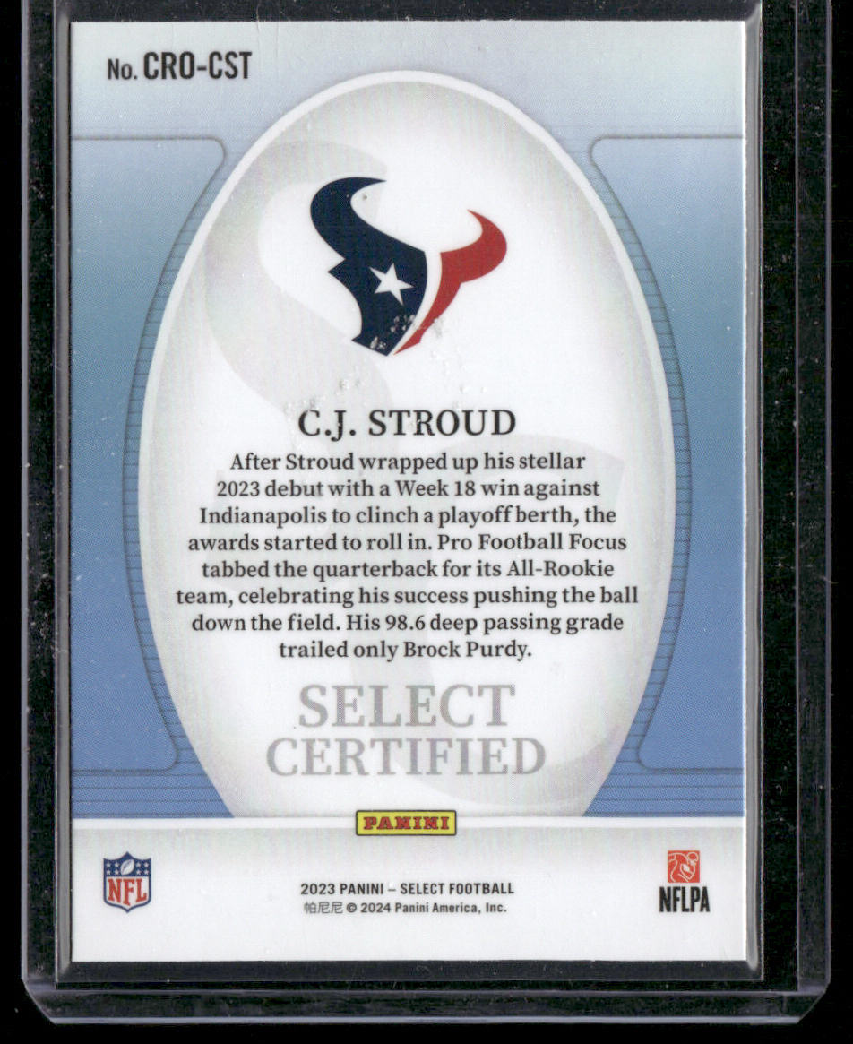 C.J. Stroud 2023 Panini Select Select Certified Rookies #CRO-CST Houston Texans