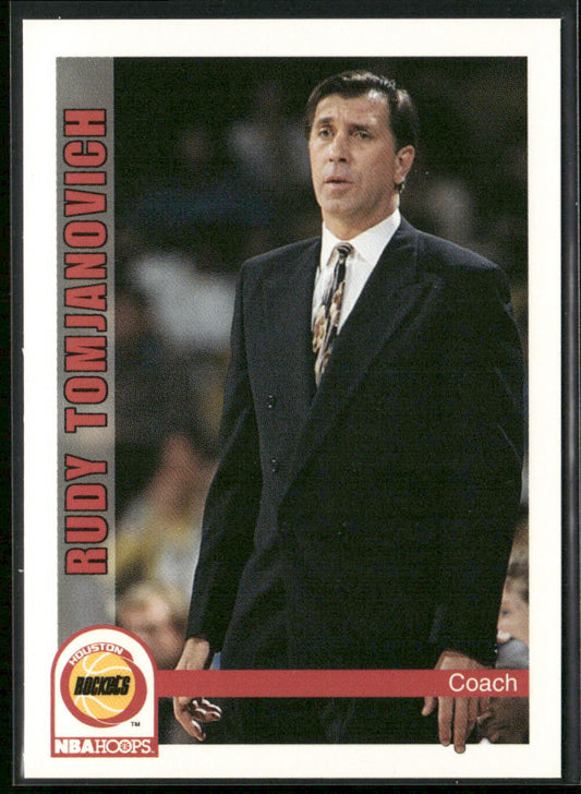 Rudy Tomjanovich 1992-93 Hoops #248 Houston Rockets