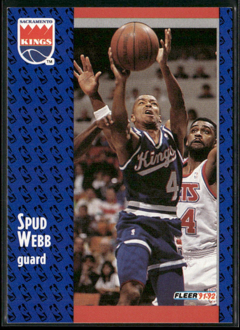 Spud Webb 1991-92 Fleer #352 Sacramento Kings