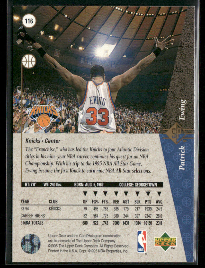 Patrick Ewing 1994-95 SP #116 New York Knicks