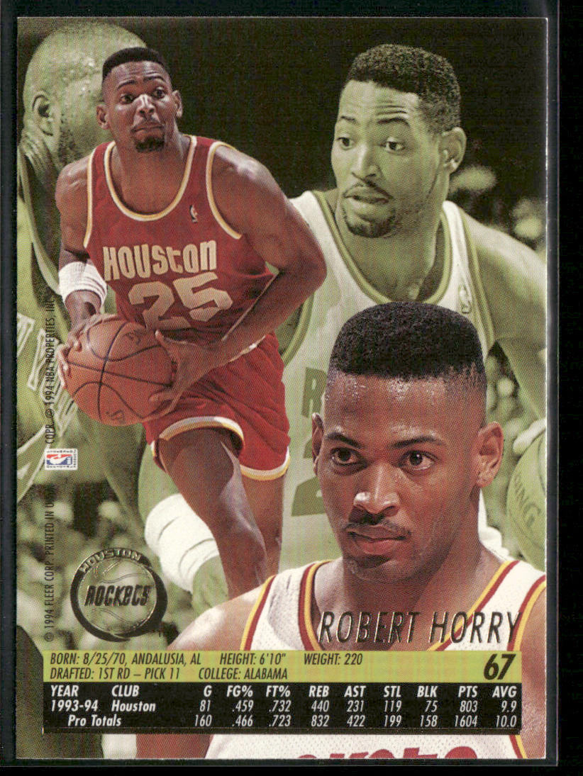 Robert Horry 1994-95 Ultra #67 Houston Rockets