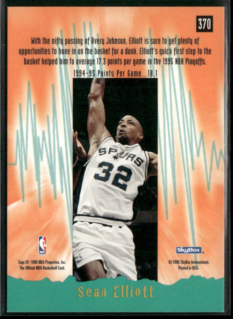 Sean Elliott 1995-96 Hoops #370 San Antonio Spurs