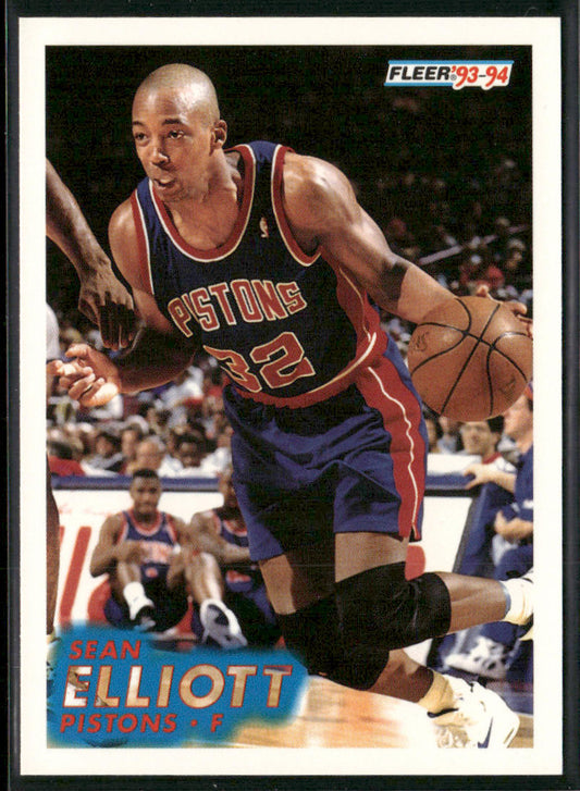Sean Elliott 1993-94 Fleer #281 Detroit Pistons