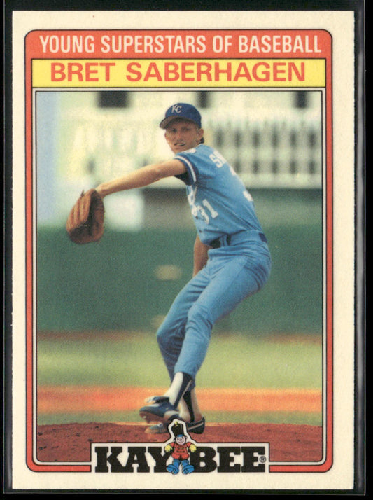 Bret Saberhagen 1986 Topps Kay-Bee Young Superstars of Baseball #27 Royals