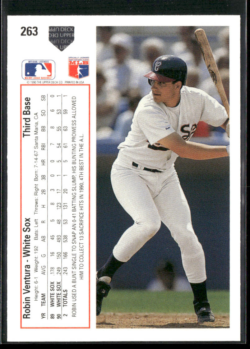 Robin Ventura 1991 Upper Deck #263 Chicago White Sox