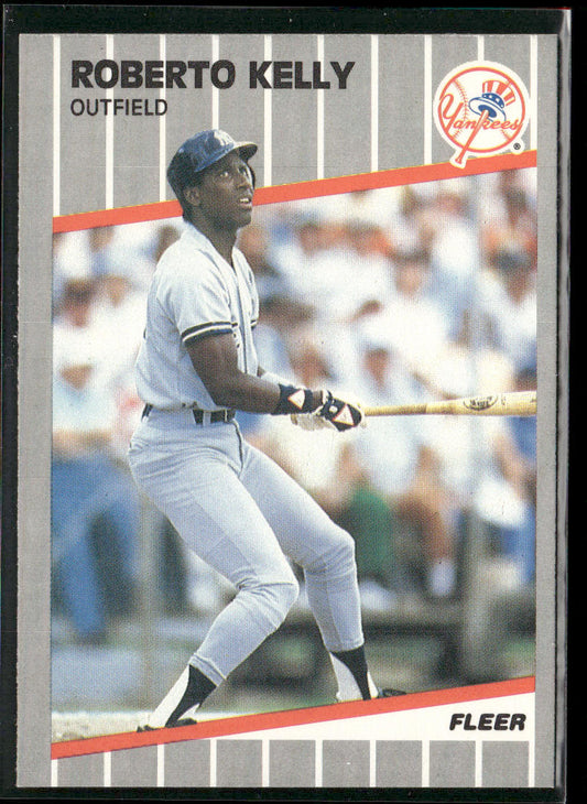 Roberto Kelly 1989 Fleer #256 New York Yankees