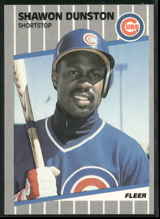 Shawon Dunston 1989 Fleer #424 Chicago Cubs