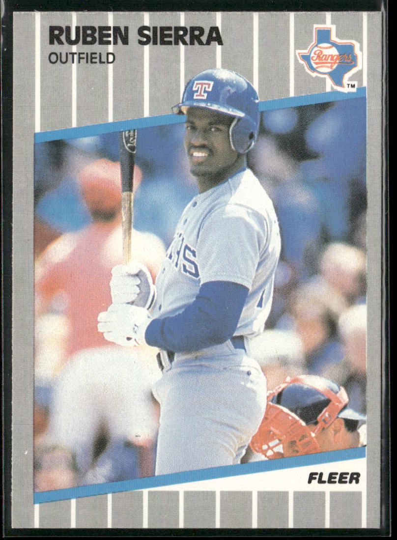 Ruben Sierra 1989 Fleer #532 Texas Rangers
