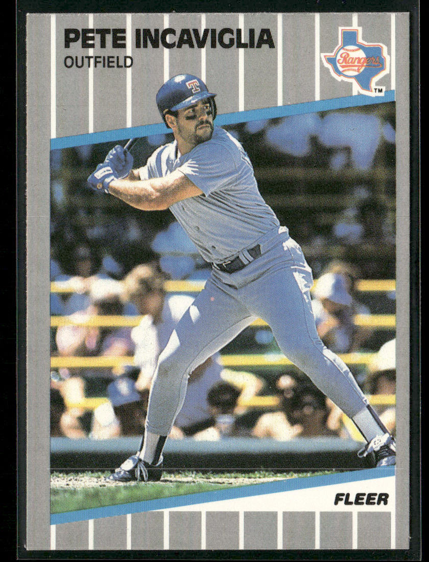 Pete Incaviglia 1989 Fleer #523 Texas Rangers