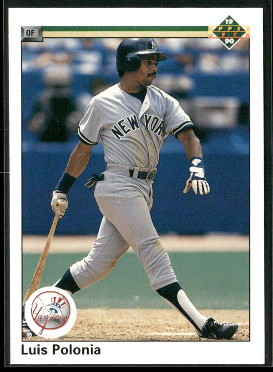 Luis Polonia 1990 Upper Deck #316 New York Yankees front