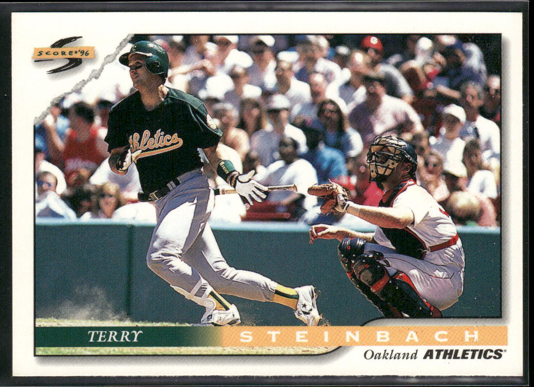 Terry Steinbach 1996 Score #95 Oakland Athletics front