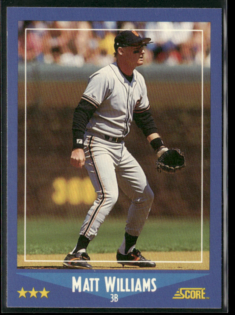 Matt Williams 1988 Score #118 RC San Francisco Giants front