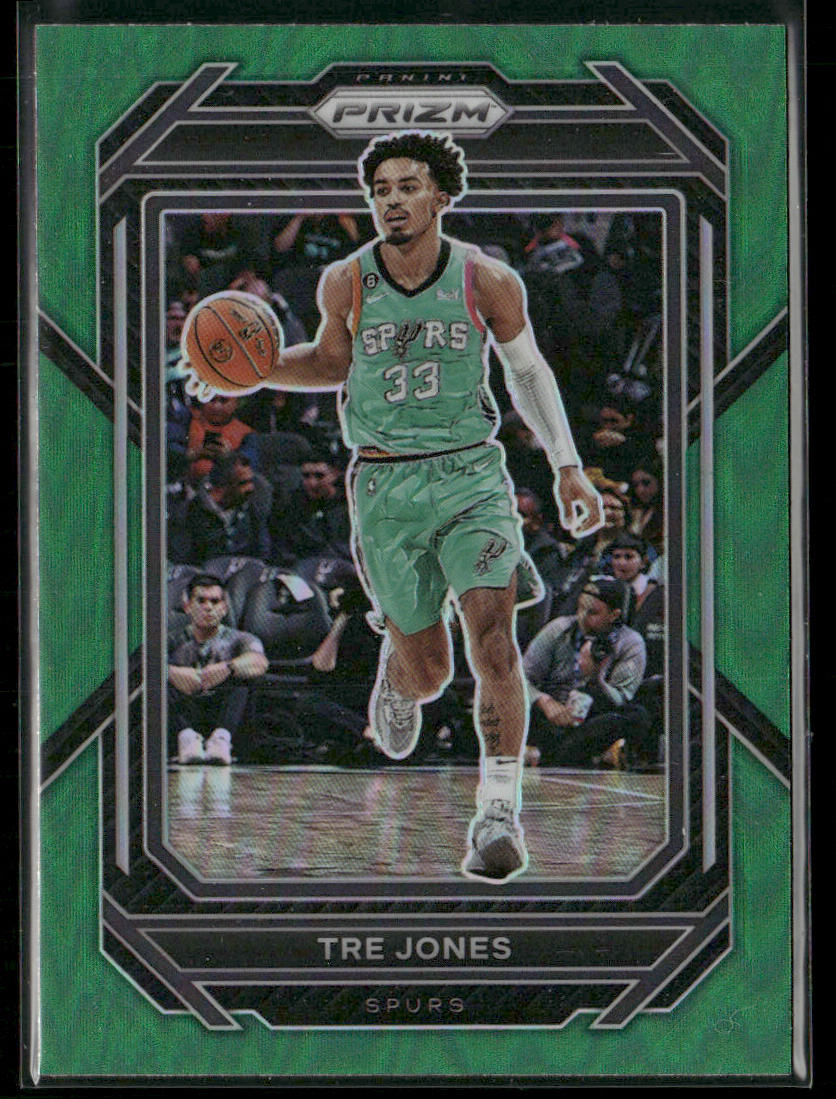 Tre Jones 2022-23 Panini Prizm Prizms Green #209 San Antonio Spurs