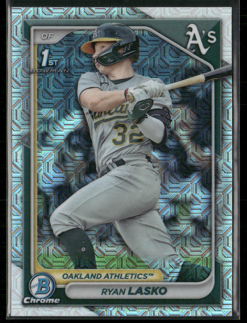 Ryan Lasko 2024 Bowman Chrome Prospects Mojo Refractors #BCP-105 Athletics