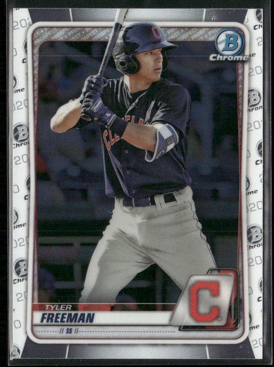 Tyler Freeman 2020 Bowman Chrome Prospects #BCP-40 Cleveland Indians