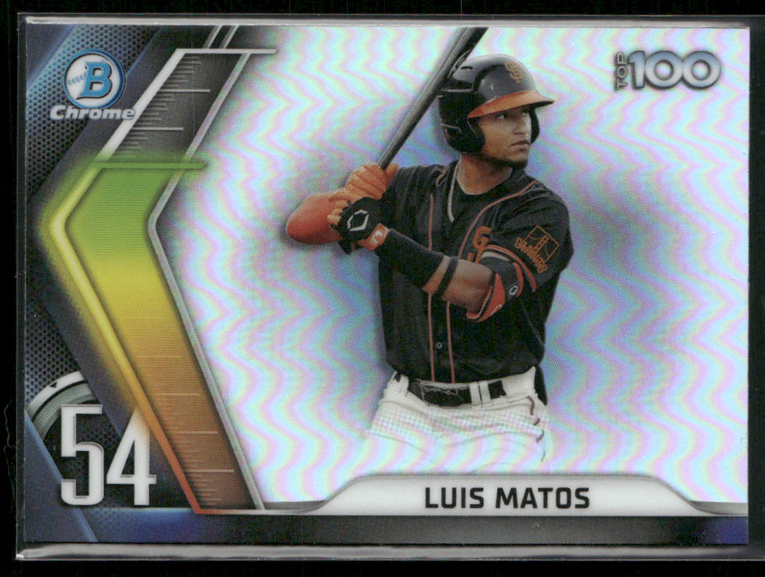 Luis Matos 2022 Bowman Bowman Scouts' Top 100 #BTP-54 San Francisco Giants