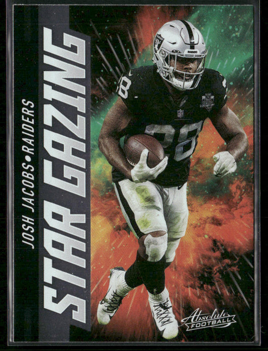 Josh Jacobs 2021 Panini Absolute Star Gazing #SG13 Las Vegas Raiders front