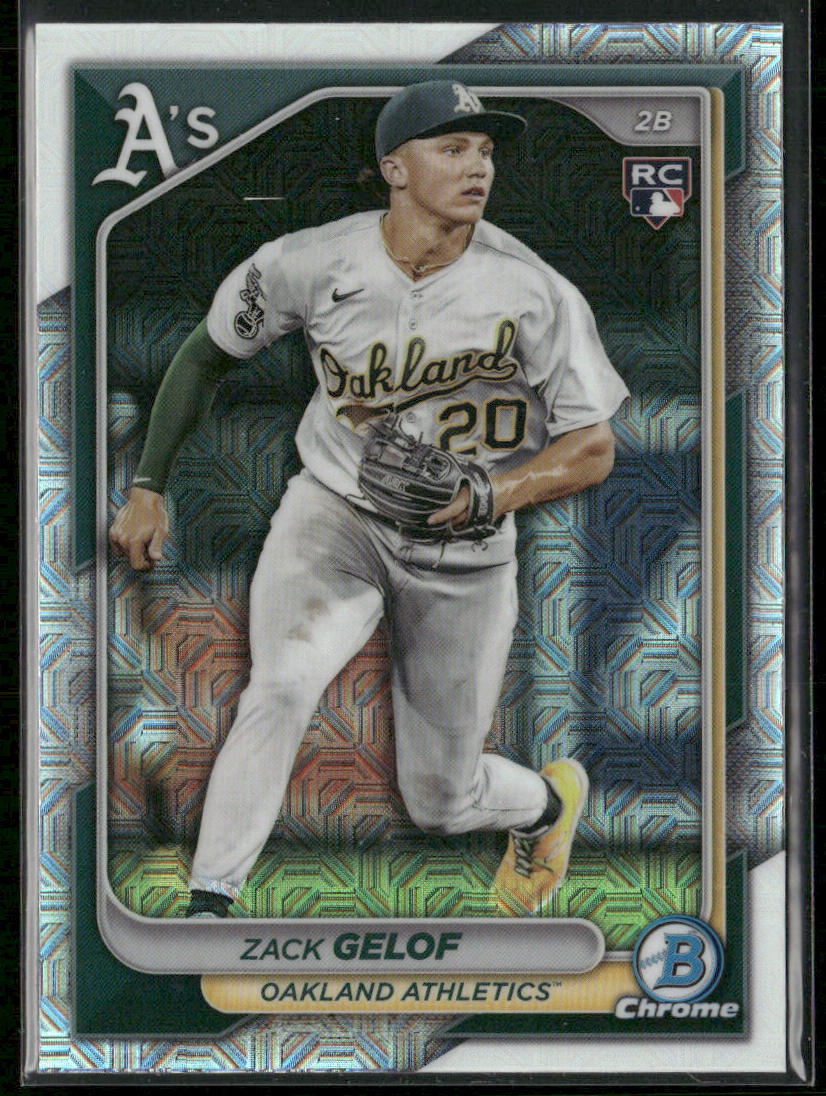 Zack Gelof 2024 Bowman Chrome Mojo Refractors #78 RC Oakland Athletics