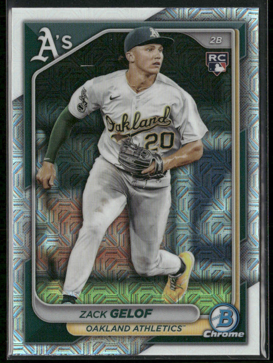 Zack Gelof 2024 Bowman Chrome Mojo Refractors #78 RC Oakland Athletics