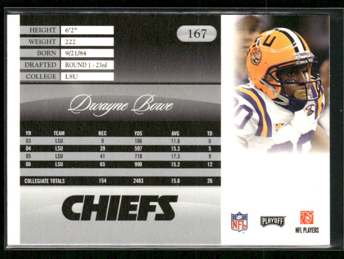 Dwayne Bowe 2007 Playoff Prestige #167 RC Kansas City Chiefs