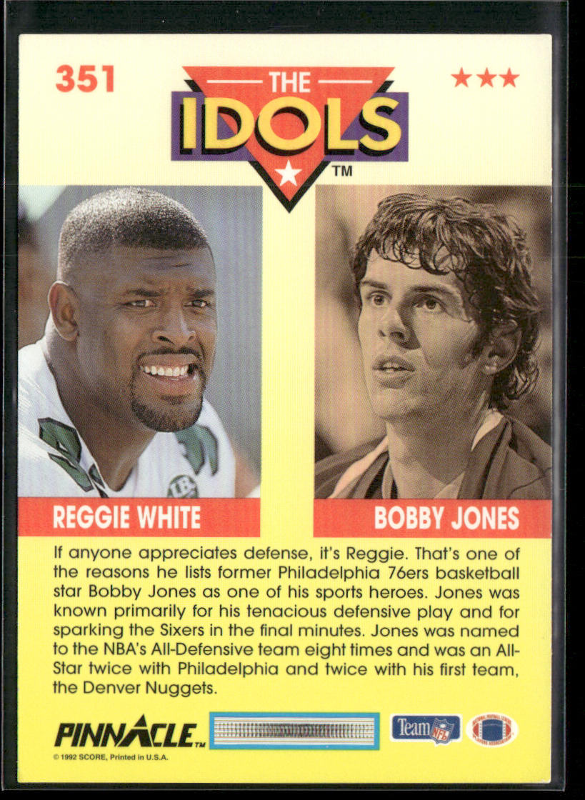 Reggie White / Bobby Jones 1992 Pinnacle #351