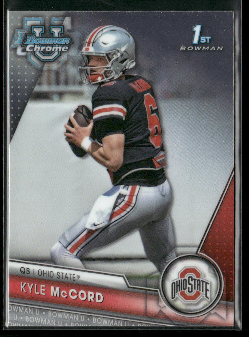 Kyle McCord 2023 Bowman University Chrome #101 Ohio State Buckeyes