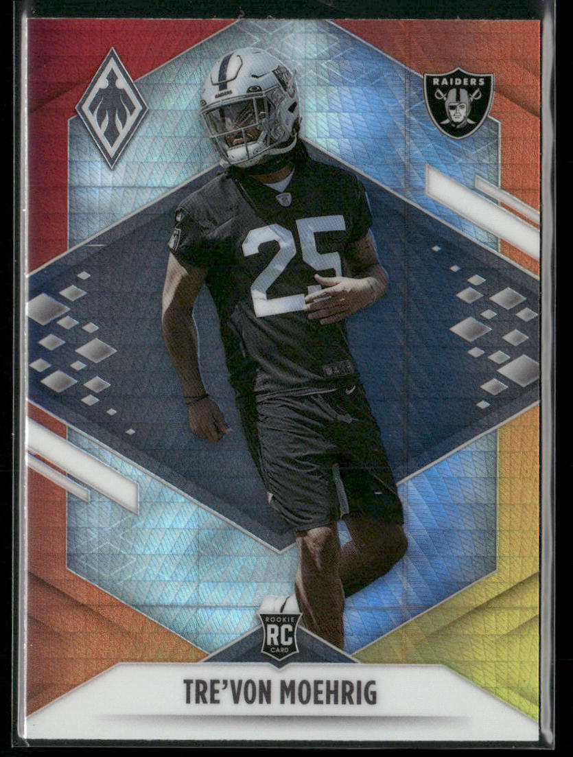 Tre'von Moehrig 2021 Panini Phoenix Fire Burst #163 RC Las Vegas Raiders
