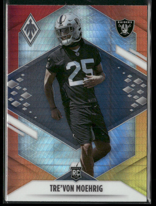 Tre'von Moehrig 2021 Panini Phoenix Fire Burst #163 RC Las Vegas Raiders