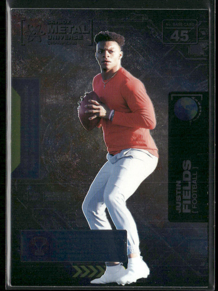 Justin Fields 2021 SkyBox Metal Universe Champions #45 front