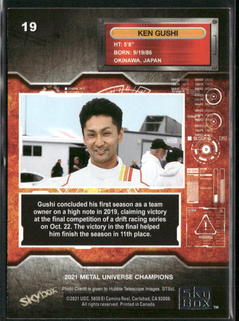 Ken Gushi 2021 SkyBox Metal Universe Champions Copper #19