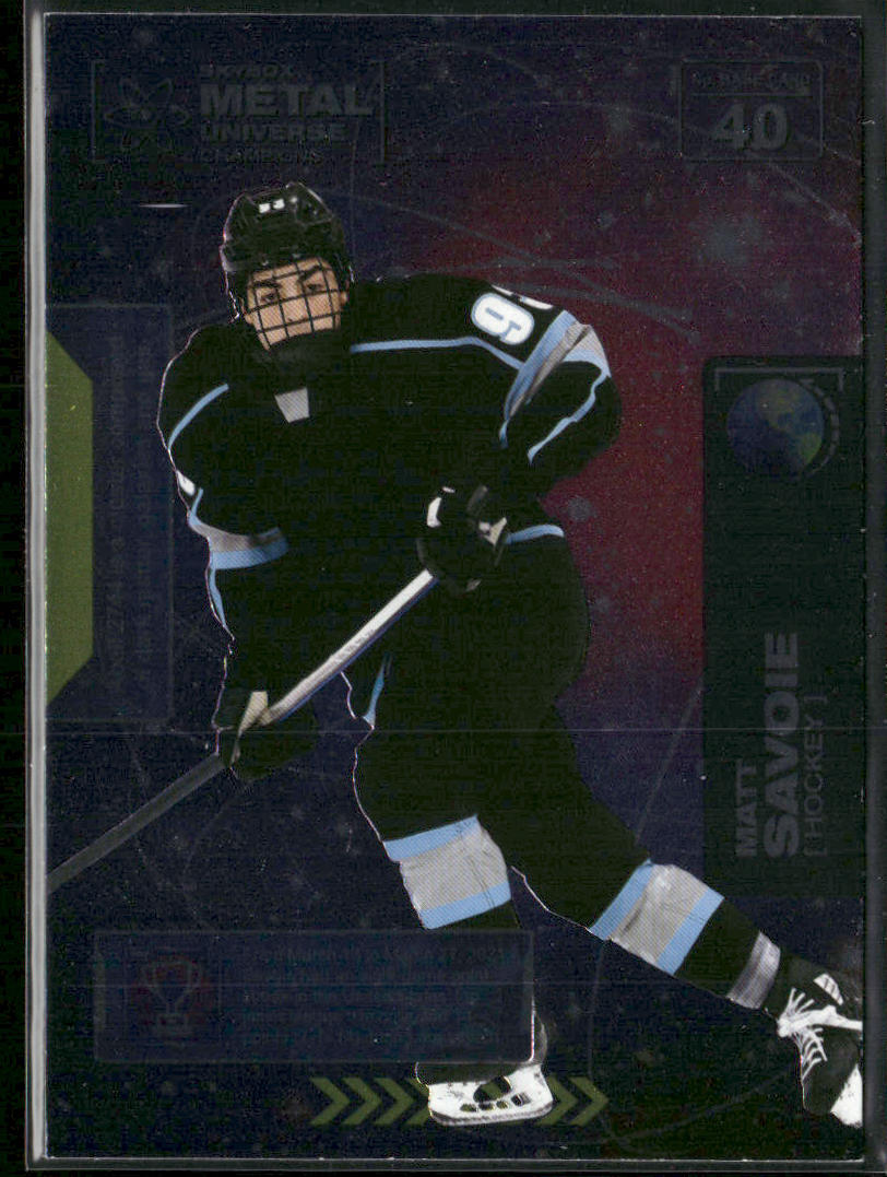 Matt Savoie 2021 SkyBox Metal Universe Champions #40 front