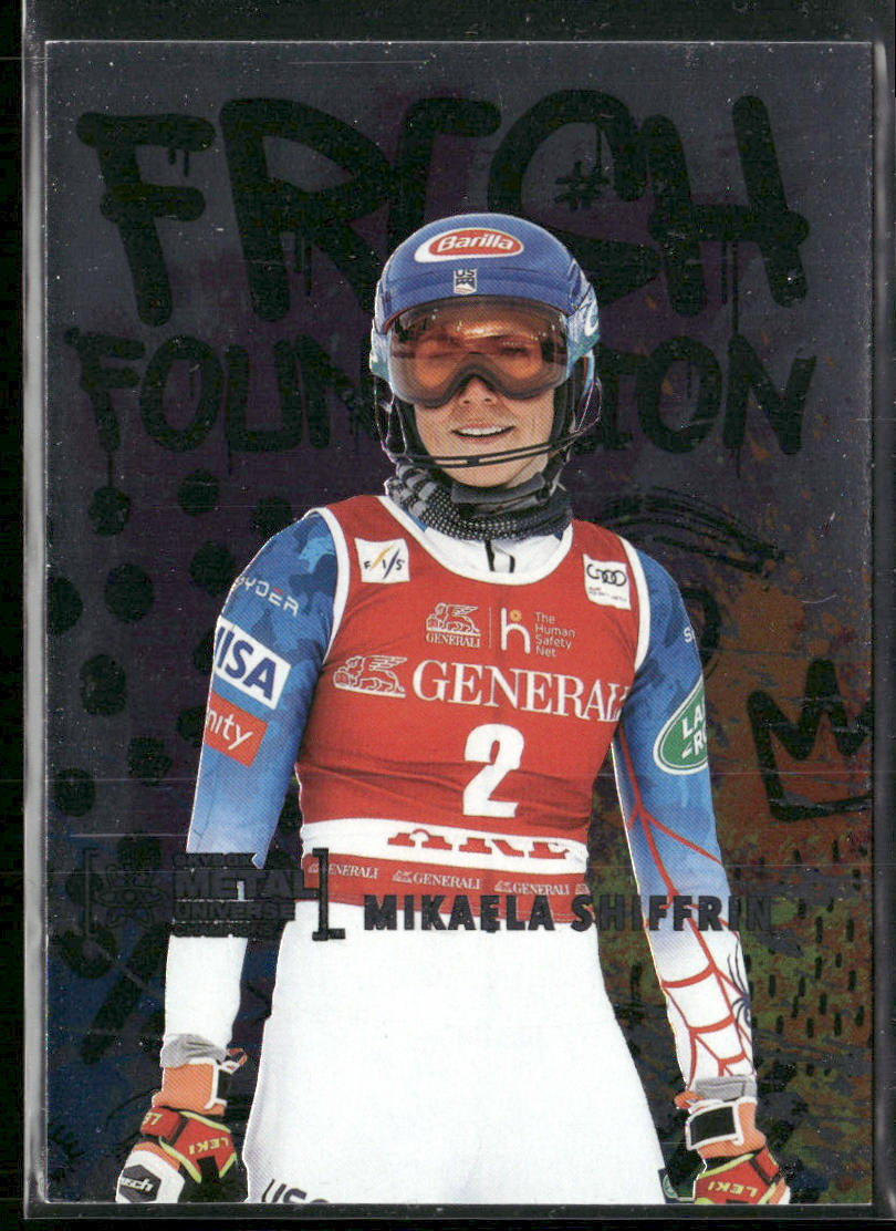 Mikaela Shiffrin 2021 SkyBox Metal Universe Fresh Foundation Copper #FF20