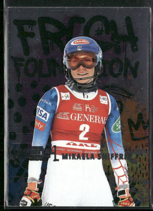 Mikaela Shiffrin 2021 SkyBox Metal Universe Fresh Foundation Copper #FF20