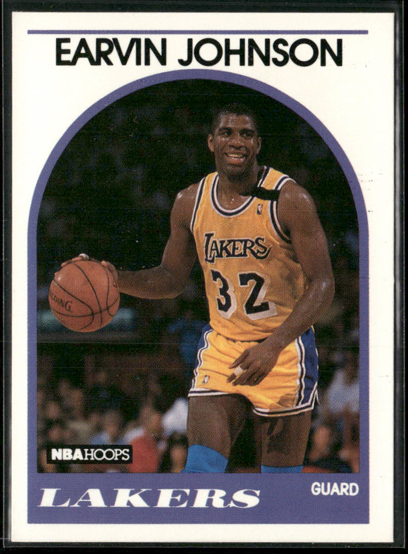 Earvin Johnson 1989-90 Hoops #270 Los Angeles Lakers front