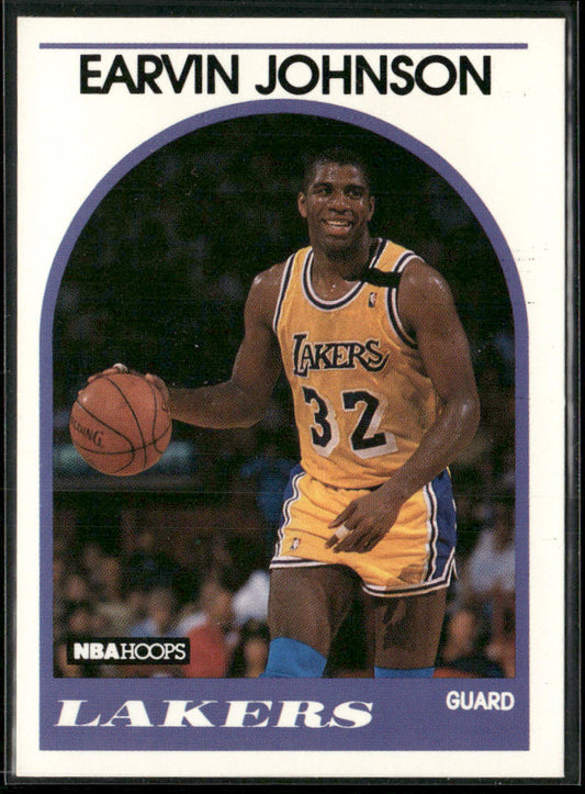 Earvin Johnson 1989-90 Hoops #270 Los Angeles Lakers front