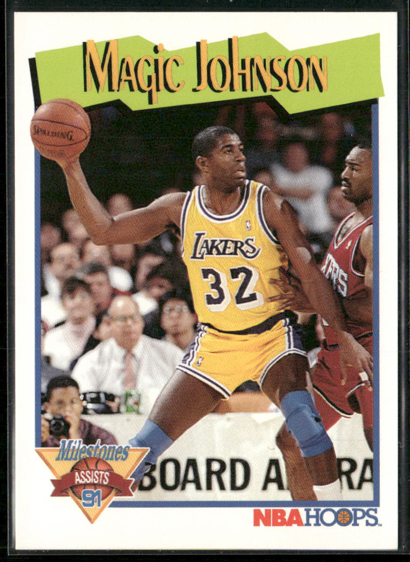 Magic Johnson 1991-92 Hoops #316 Los Angeles Lakers front