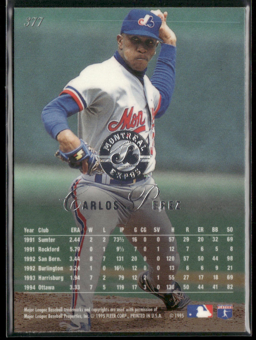 Carlos Perez 1995 Flair #377 RC Montreal Expos