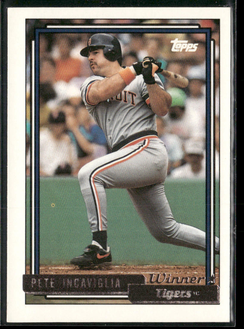 Pete Incaviglia 1992 Topps Gold Winners #679 Detroit Tigers