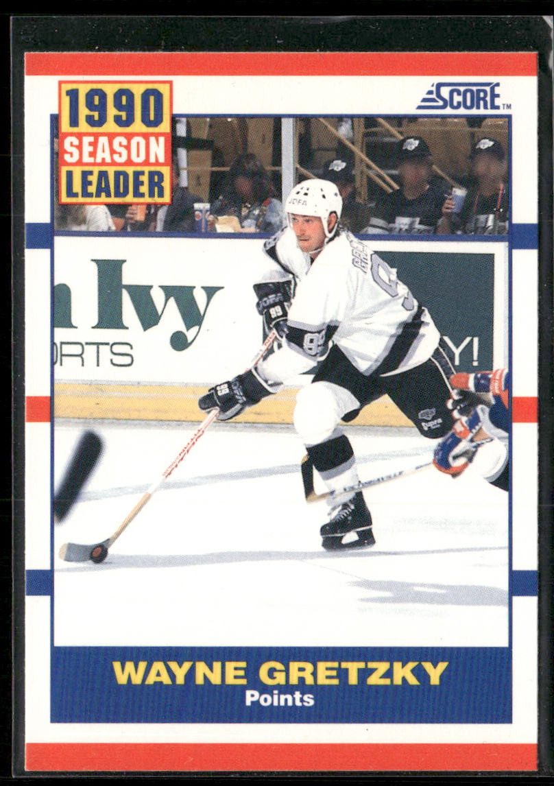 Wayne Gretzky 1990-91 Score Canadian #353 Los Angeles Kings front