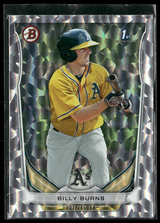 Billy Burns 2014 Bowman Prospects Silver Ice #BP19 Oakland Athletics