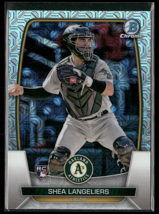 Shea Langeliers 2023 Bowman Mojo Refractors #3 RC Oakland Athletics