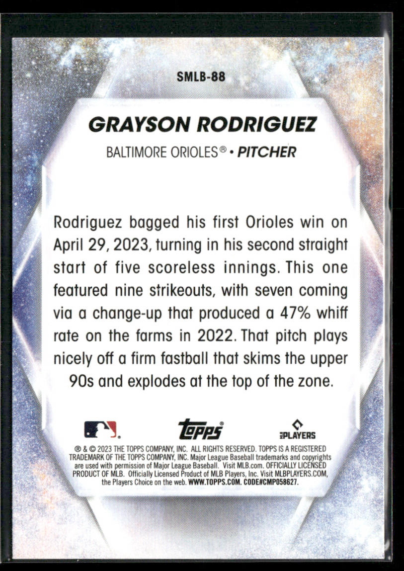 Grayson Rodriguez 2023 Topps Update Stars of MLB #SMLB-88 Baltimore Orioles