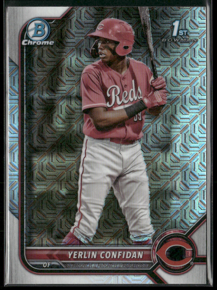 Yerlin Confidan 2022 Bowman Chrome Prospects Mojo Refractor #BCP-187 Reds